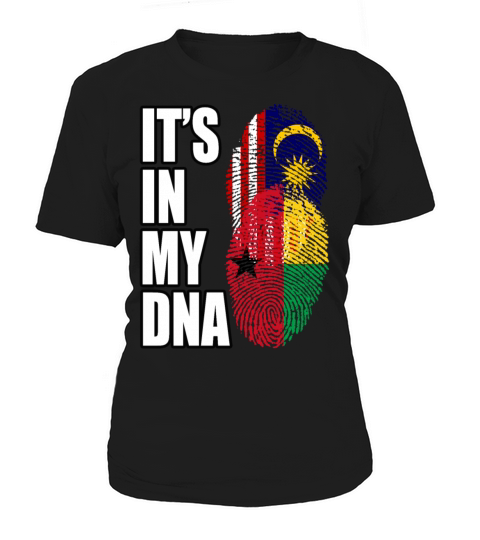Malaysian And Bissau Guinean Mix Heritage DNA Flag Women's T-Shirt