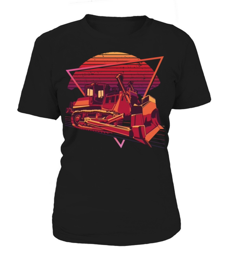 Retro Futuristic Bulldozer Tractor Women's T-Shirt