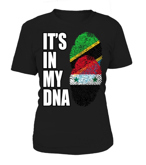 Tanzanian And Syrian Vintage Heritage DNA Flag Women's T-Shirt