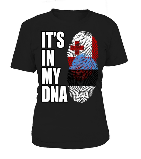 Tongan And Estonian Mix Heritage DNA Flag Women's T-Shirt