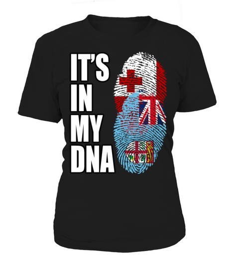 Tongan And Fijian Mix Heritage DNA Flag Women's T-Shirt