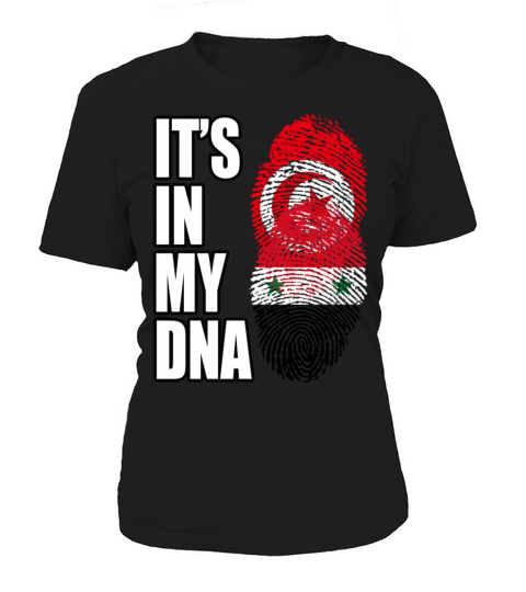 Tunisian And Syrian Mix Heritage DNA Flag Women's T-Shirt