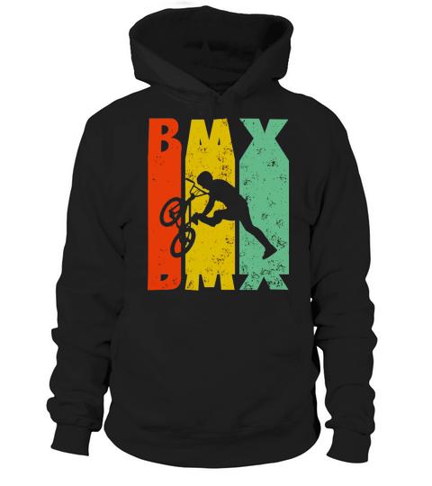 BMX TShirt Vintage Retro Mountainbike Cylcing Shirt Black Youth B074GB75XZ 1 Hoodie Unisex