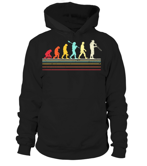 Funny Trombone Shirt Vintage Evolution Of Man Hoodie Unisex