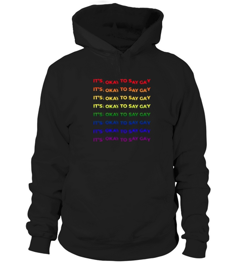Its Ok to say Gay Pride Flag Quote LGBT Hoodie Unisex