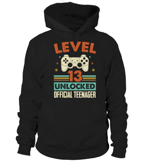 Level 13 Unlocked Official Teenager 13th Birthday Hoodie Unisex