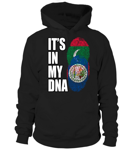 Maldivian And Belizean Mix Heritage DNA Flag Hoodie Unisex