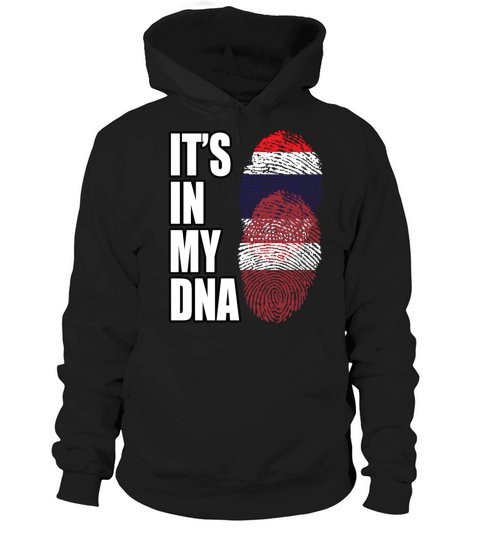 Thai And Latvian Vintage Heritage DNA Flag Hoodie Unisex