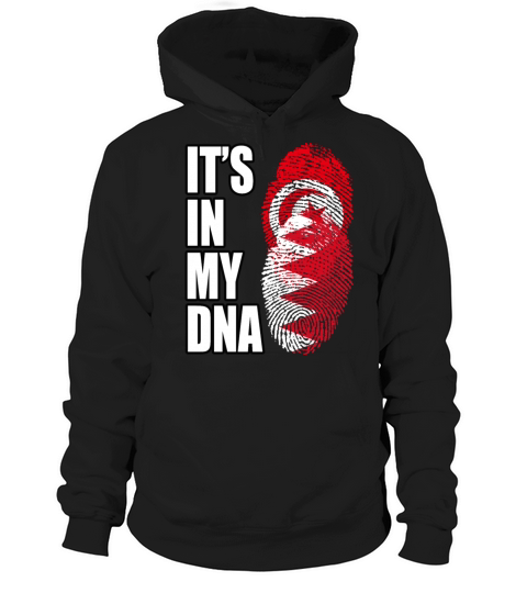 Tunisian And Bahraini Mix Heritage DNA Flag Hoodie Unisex