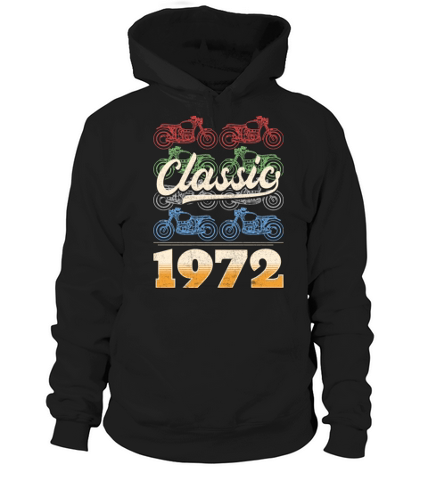 Vintage 1972 Original Parts Motorcycle Rider Hoodie Unisex