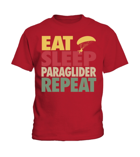 Eat Sleep Paraglider Repeat VINTAGE EDITION Kids T-Shirt