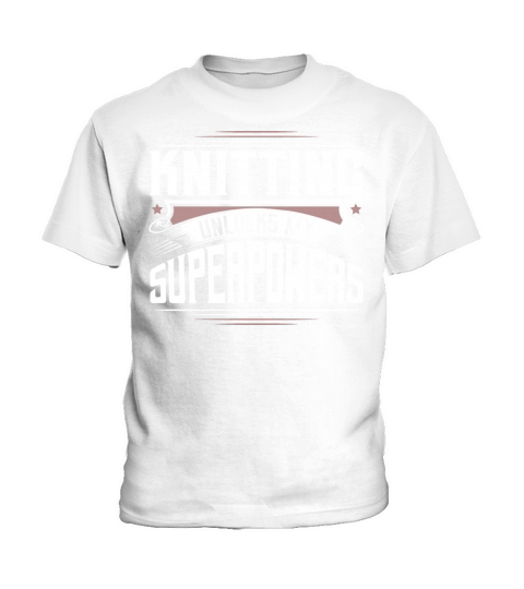 Funny Cool Knitter Knitting Unlocks Sayings Gifts Kids T-Shirt