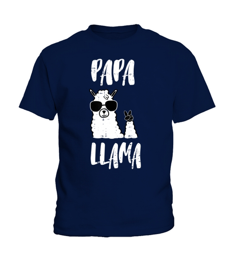 Funny Papa Llama Daddy Tee Cute First Fathers Day Outfit T-Shirt Kids T-Shirt
