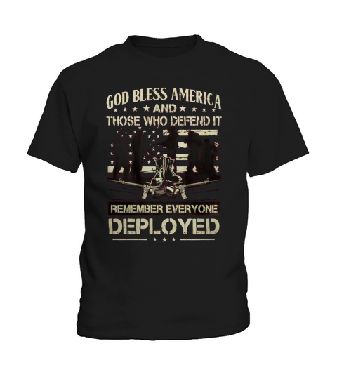God bless america and those who defend it remember everyone deployed Kids T-Shirt