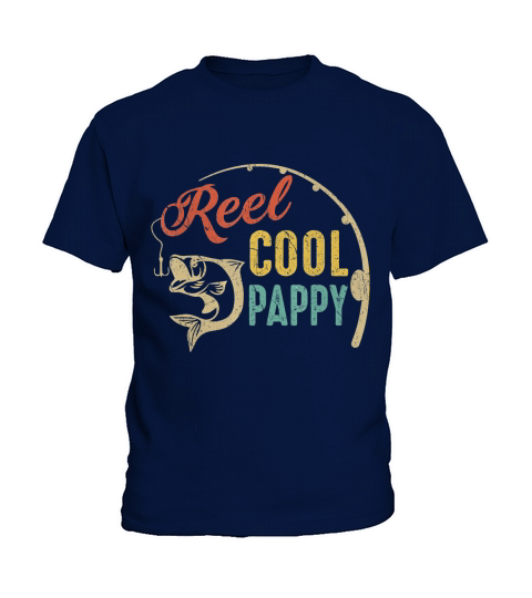Mens Fathers Day Gifts Shirt Vintage Fishing Reel Cool Pappy T-Shirt Kids T-Shirt