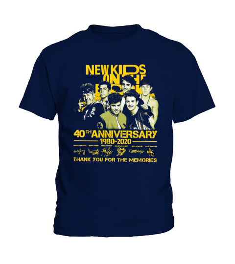 New Kids on the Block 40th anniversary 1980-2020 signatures shirt Kids T-Shirt