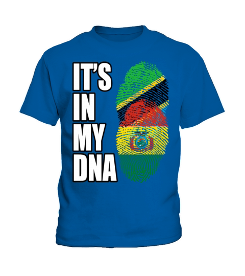 Tanzanian And Bolivian Vintage Heritage DNA Flag Kids T-Shirt