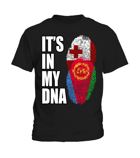 Tongan And Eritrean Mix Heritage DNA Flag Kids T-Shirt