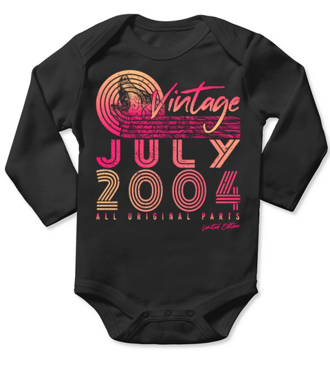 18th Birthday July 2004 Long Sleeve Baby One-Piece