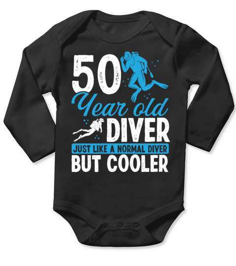 50th Birthday Scuba Divers Scuba Diving 50 Years Long Sleeve Baby One-Piece