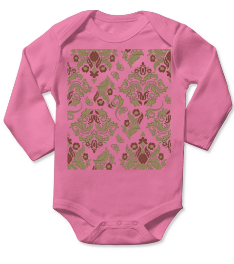 Baroque Aesthetic Pattern Old Vintage Grunge Long Sleeve Baby One-Piece