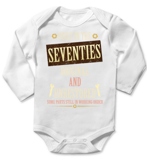 Built In The 70s Original And Unrestored Long Sleeve Baby One-Piece