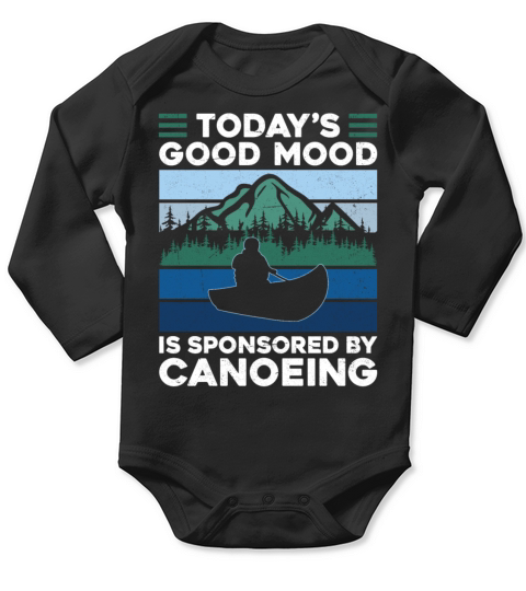 Canoe Canoeing Vintage Retro Long Sleeve Baby One-Piece