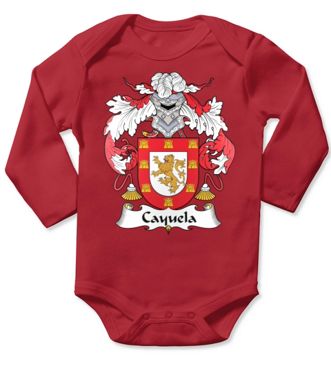 Cayuela Family Crest Spanish Family Crests Long Sleeve Baby One-Piece