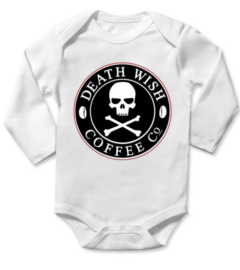 Death Wish Logo T-Shirt Long Sleeve Baby One-Piece
