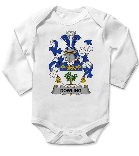 Dowling Family Crest Irish Family Crests II Long Sleeve Baby One-Piece