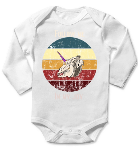 Halloween Unicorn Skull Sunset Costume Long Sleeve Baby One-Piece