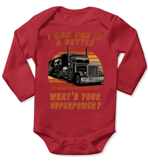 i can pee in a bottle whats your superpower Long Sleeve Baby One-Piece