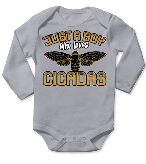 Just A Boy Who Loves Cicadas Long Sleeve Baby One-Piece