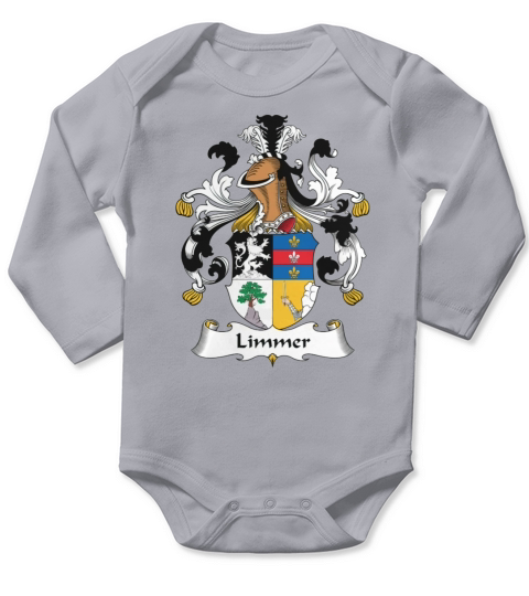Limmer Family Crest German Family Crests Long Sleeve Baby One-Piece