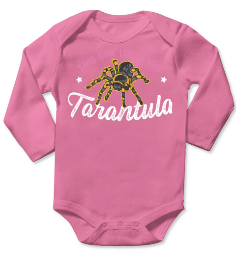 Loves Tarantula Arachnophiles Gift Long Sleeve Baby One-Piece
