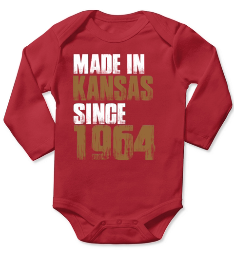 Made In KANSAS Since 1964 Long Sleeve Baby One-Piece