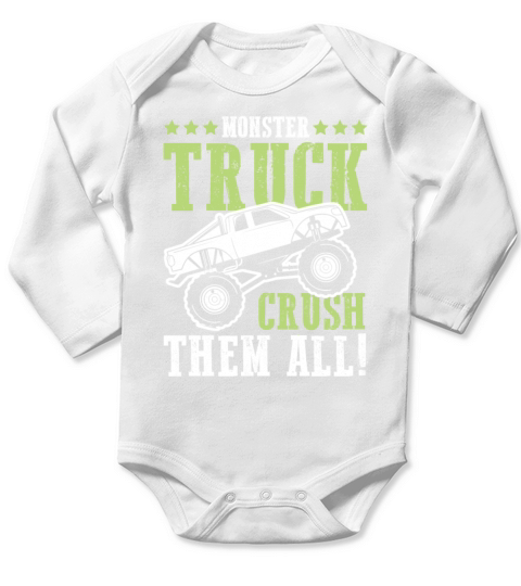 Monster truck accident Long Sleeve Baby One-Piece