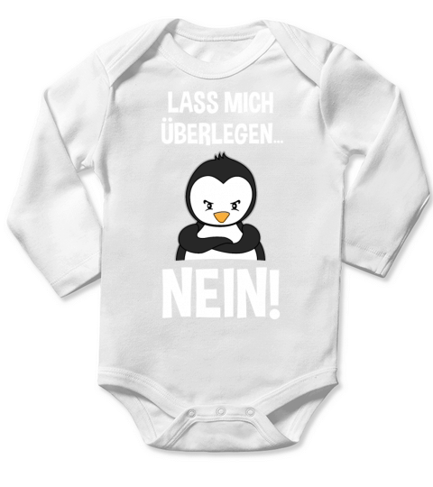 Penguin Funny Quote Sarcasm Cool Gift Long Sleeve Baby One-Piece