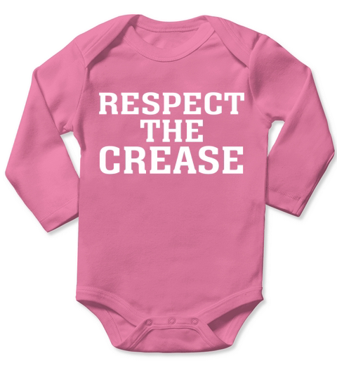 Respect the Crease Lacrosse Goalie T-Shirt Long Sleeve Baby One-Piece