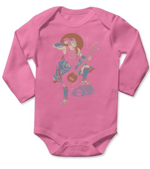 Samurai Bass guitar Long Sleeve Baby One-Piece
