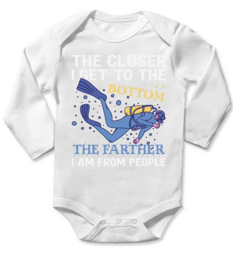 Scuba Diving Gift Underwater Lover Scuba Diver Long Sleeve Baby One-Piece
