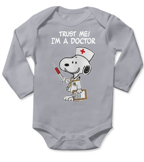 Snoopy Doctor Long Sleeve Baby One-Piece