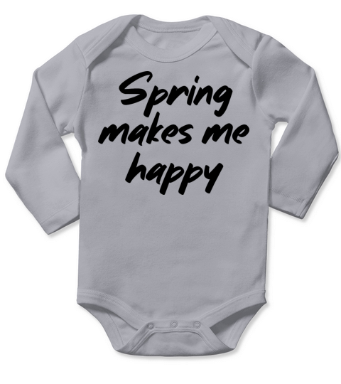 Spring makes me happy Long Sleeve Baby One-Piece