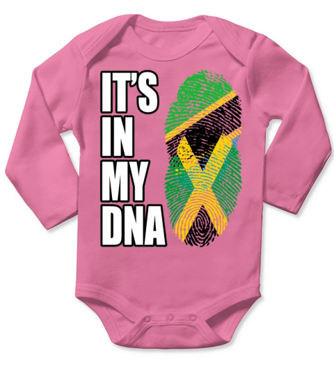 Tanzanian And Jamaican Vintage Heritage DNA Flag Long Sleeve Baby One-Piece