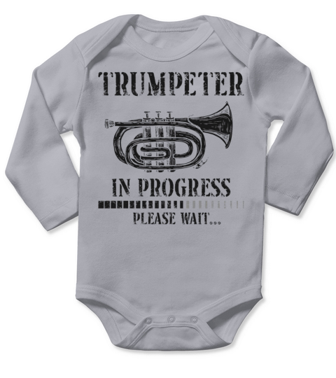 Trumpet Player Vintage Trumpeter Long Sleeve Baby One-Piece