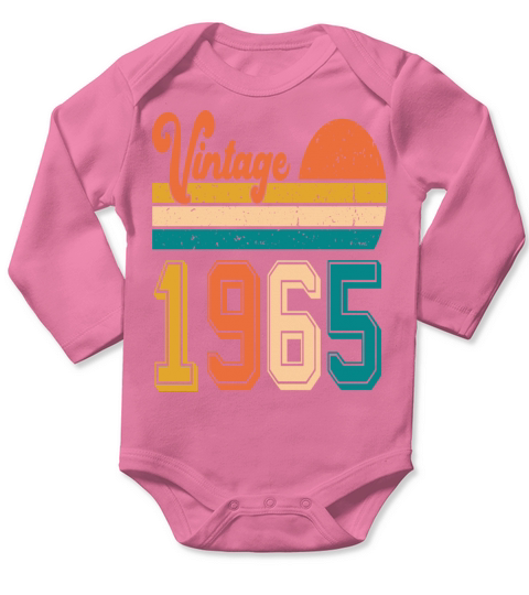 Vintage 1965 birthday gift Long Sleeve Baby One-Piece