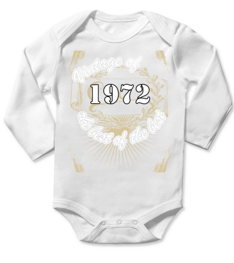 Vintage 1972 Birthday Saying Retro 50 Years Long Sleeve Baby One-Piece