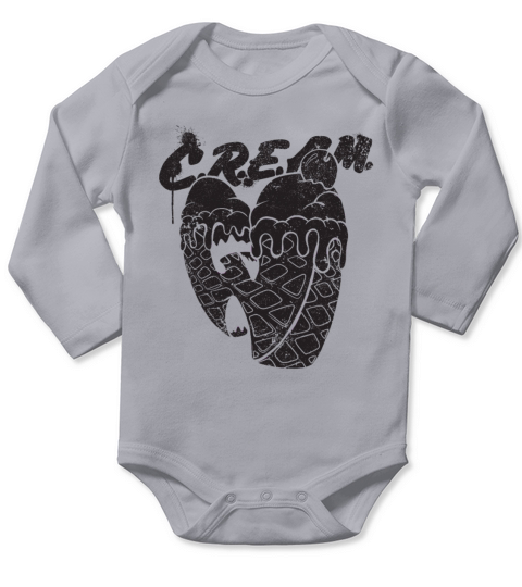 waffle ice cream wutang black Long Sleeve Baby One-Piece