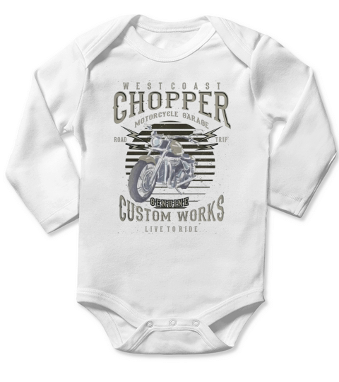 West Coast Chopper - Garage pour motos Long Sleeve Baby One-Piece