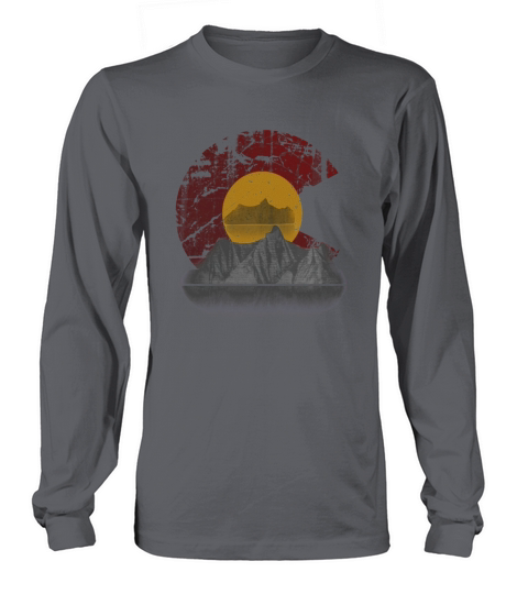 Colorado state flag mountain Long sleeved Unisex